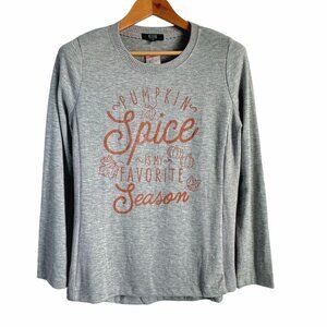 Fall Pumpkin Spice Is My Favorite Season Soft Long Sleeve Relaxed Shirt, NWT S